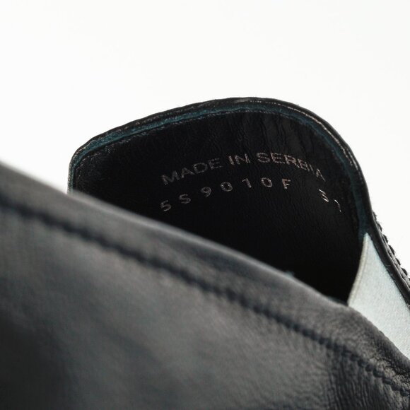 Miu Miu Black Metal-Cap-Toe Slip-On Sneakers - Picture 12 of 12